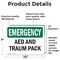 Signmission AED And Trauma Pack, 10 in W x Rectangle, Vinyl Decal OS-2PACK-EM-D-710-L-10287 - alternate 4